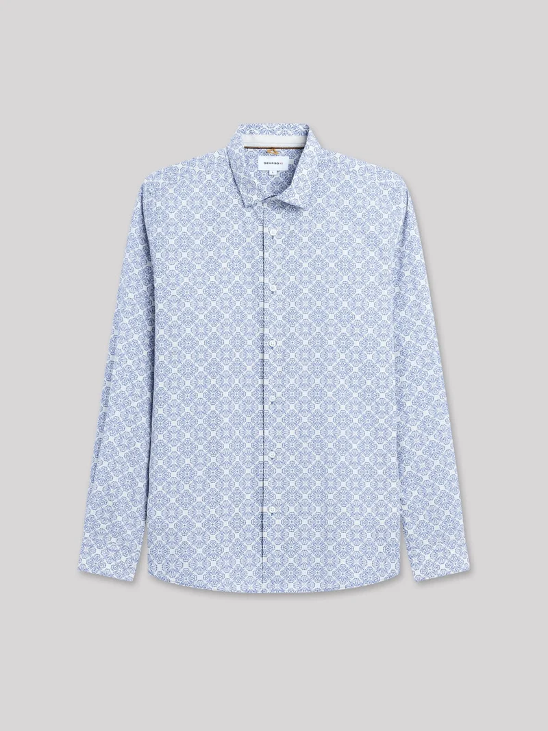 Chemise slim géométrique