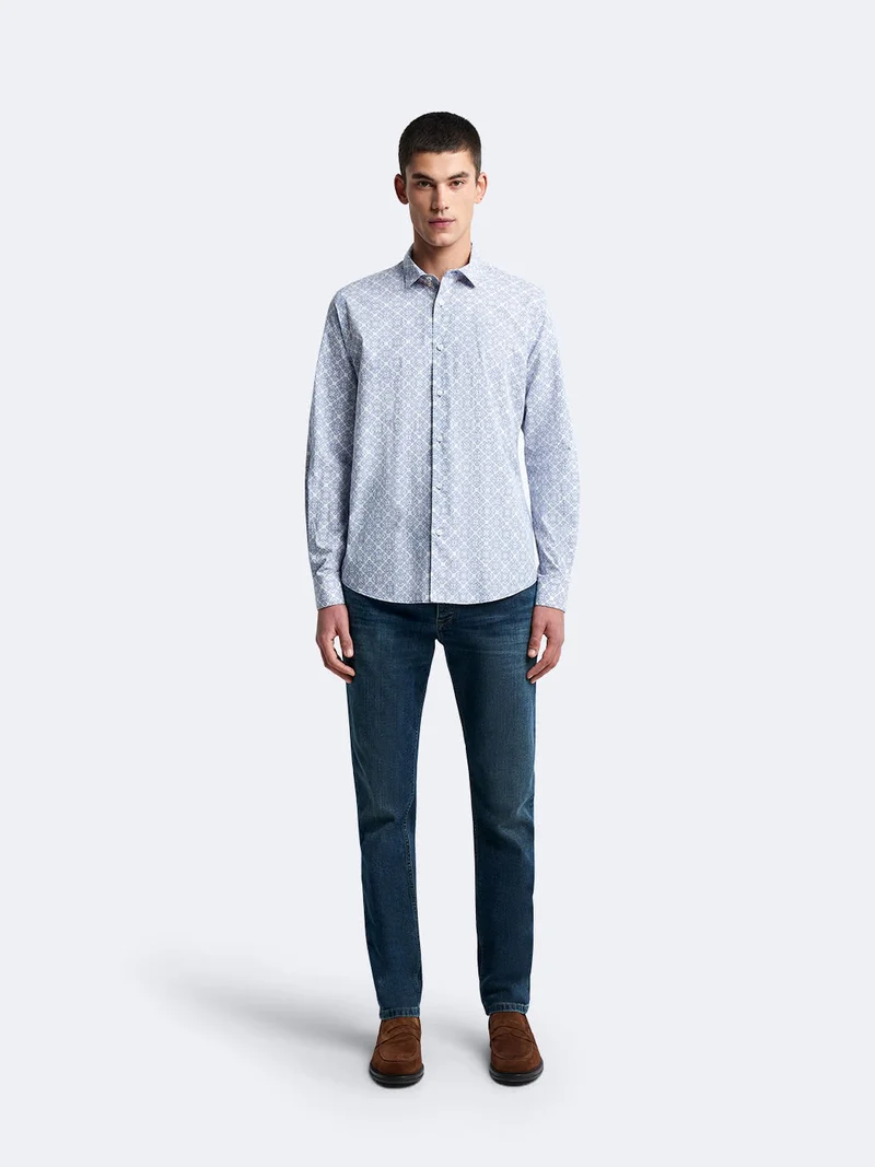 Chemise slim géométrique