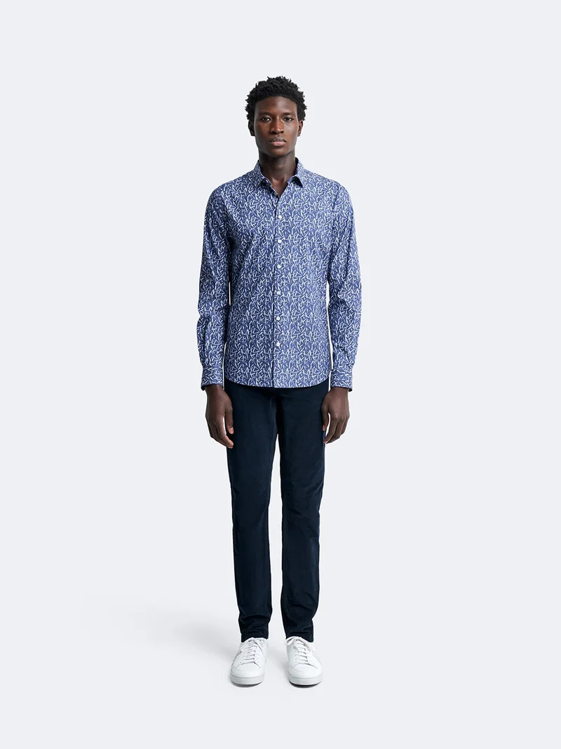 Chemise extra-slim stretch géométrique