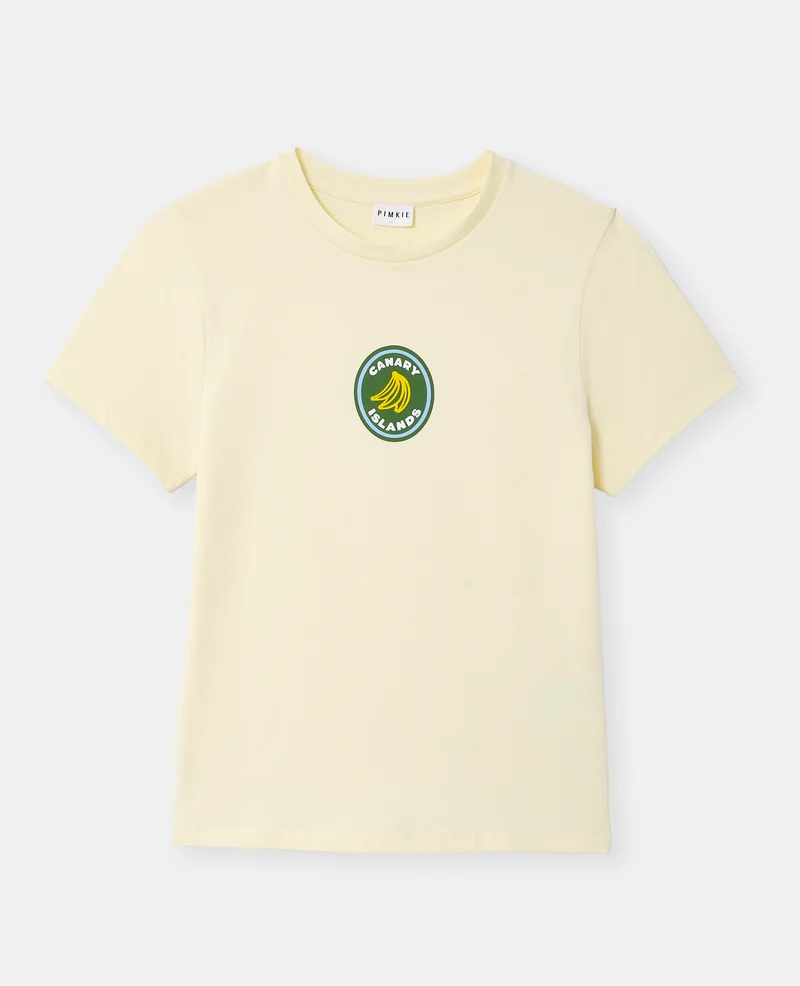 T-shirt ajusté avec print bananes devant