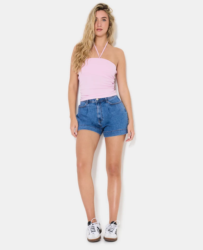 Top bandeau avec bretelles à nouer