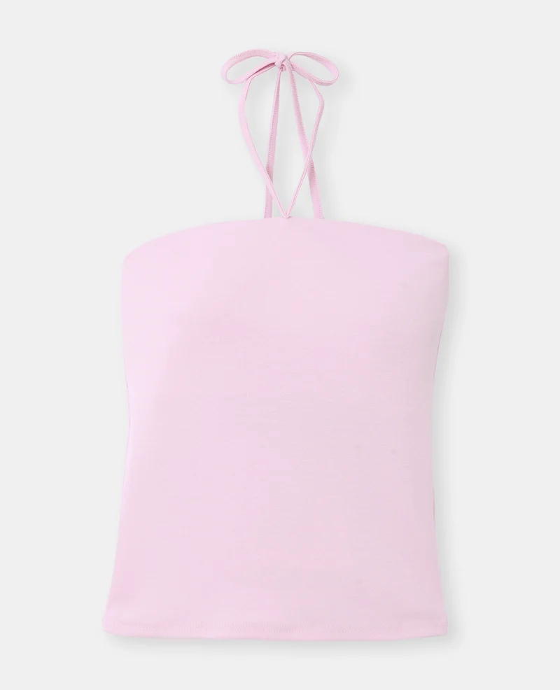 Top bandeau avec bretelles à nouer