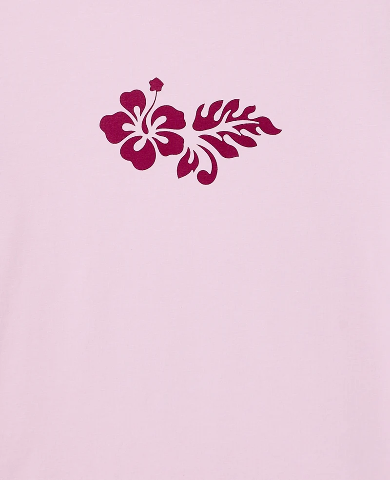 T-shirt ajusté avec print fleurs devant