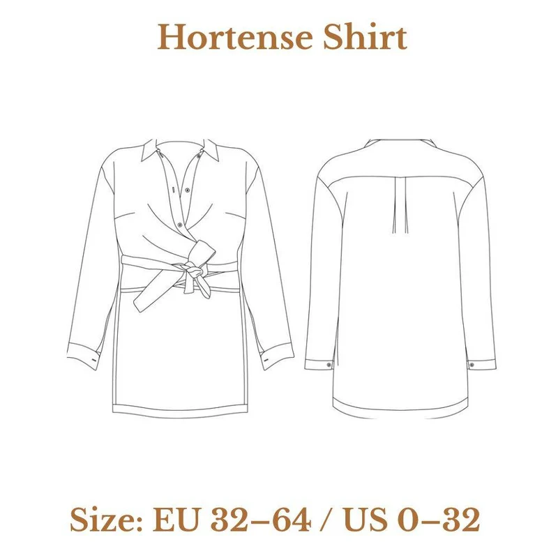 PATRON DE COUTURE PDF | Chemise Hortense | Ready to Sew | BILINGUE (FR / EN)