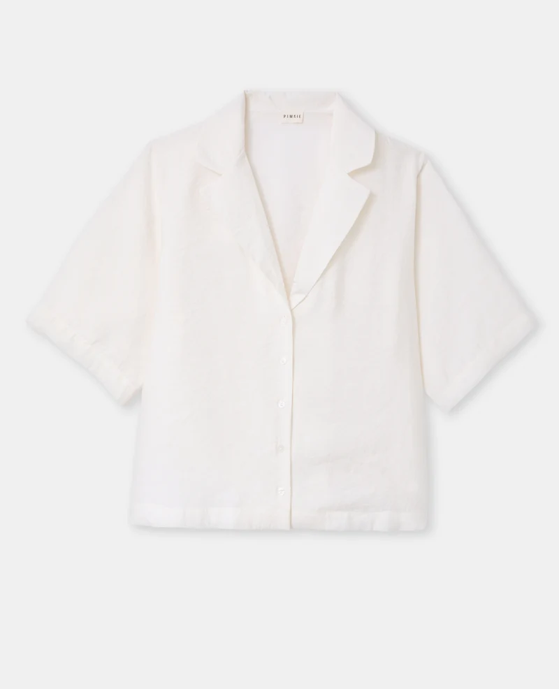 Chemise manches courtes col tailleur