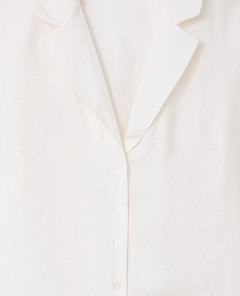 Chemise manches courtes col tailleur