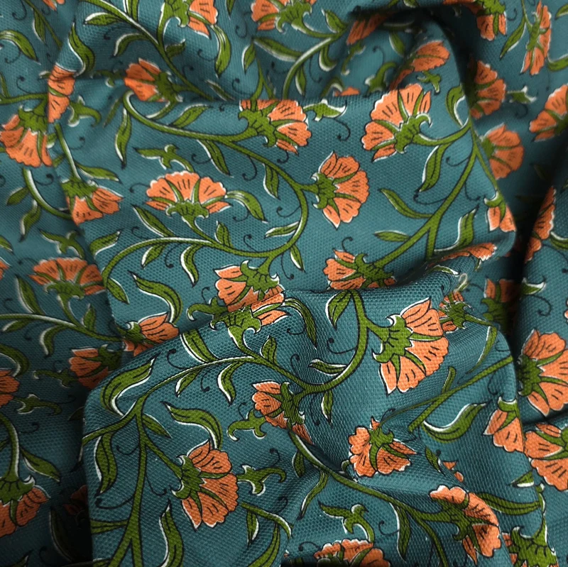 Canevas 100 % coton | Jardin Block Print | Exclusivité Les Tissées