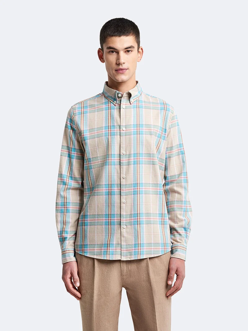 Chemise slim à carreaux