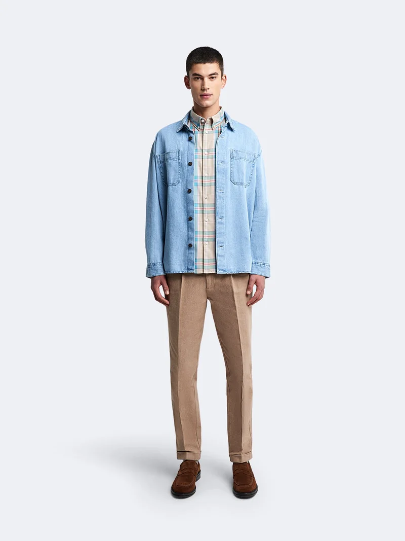 Chemise slim à carreaux