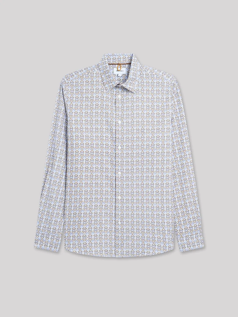 Chemise slim géométrique
