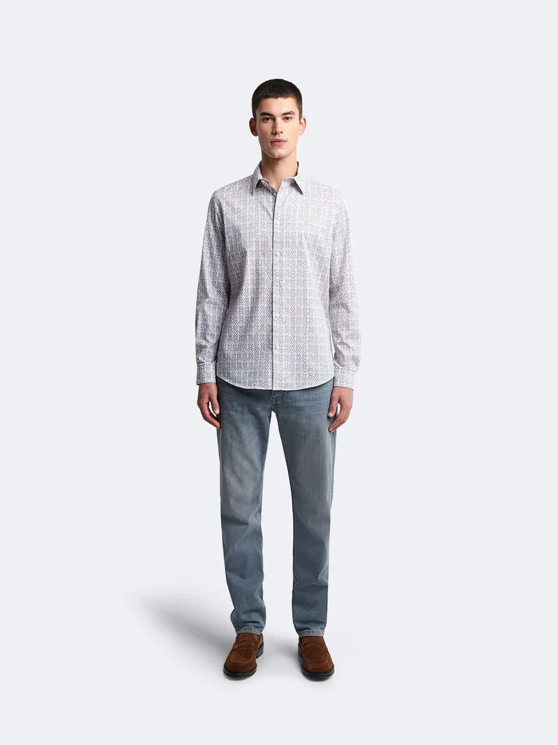 Chemise slim géométrique