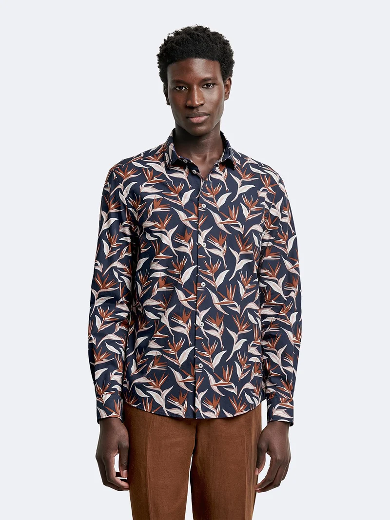 Chemise slim fleurie