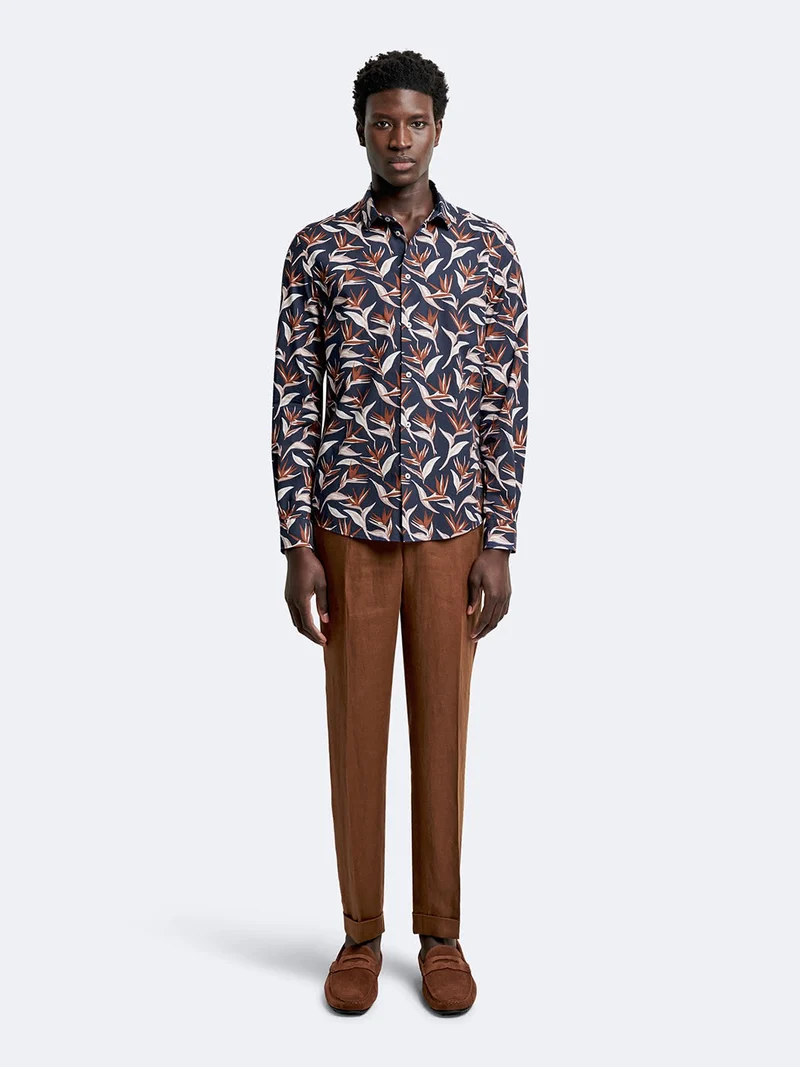Chemise slim fleurie