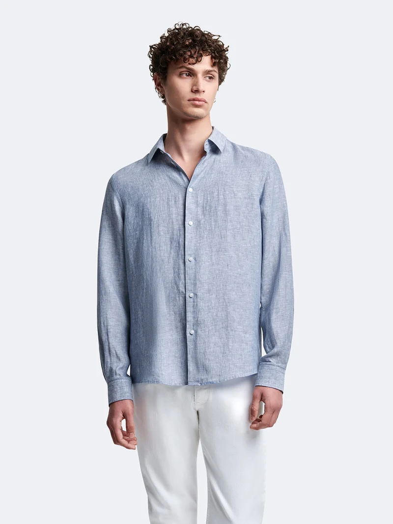 Chemise slim en lin