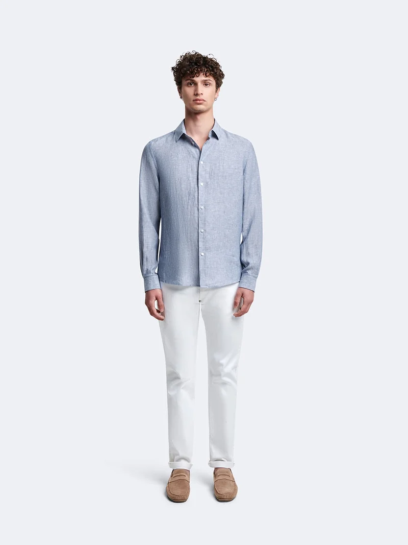 Chemise slim en lin