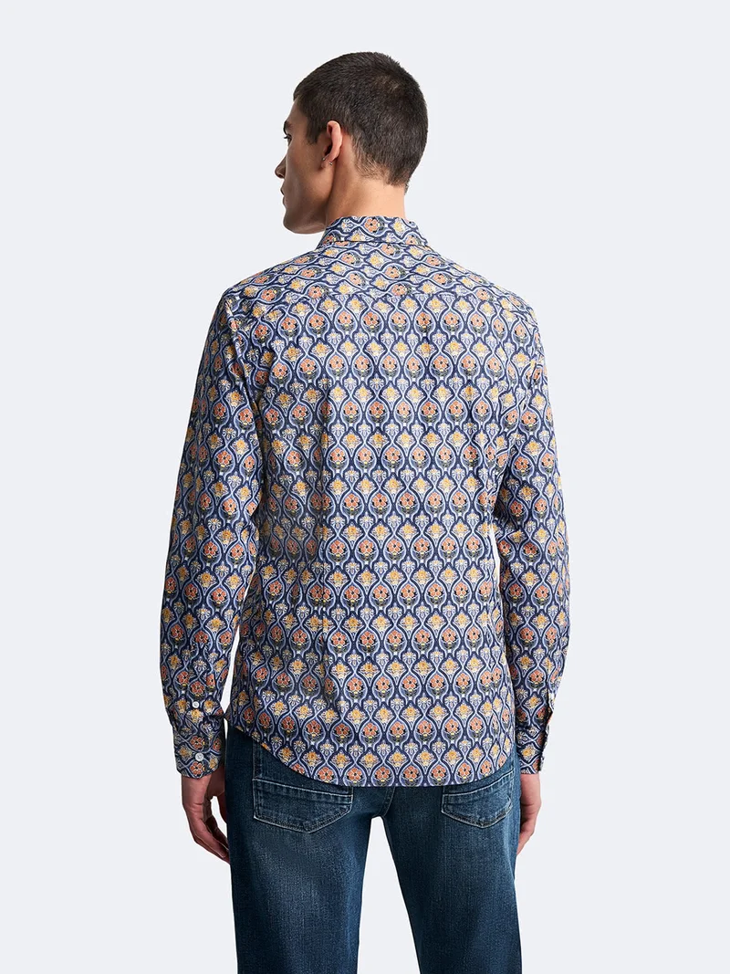 Chemise extra-slim stretch fleurie