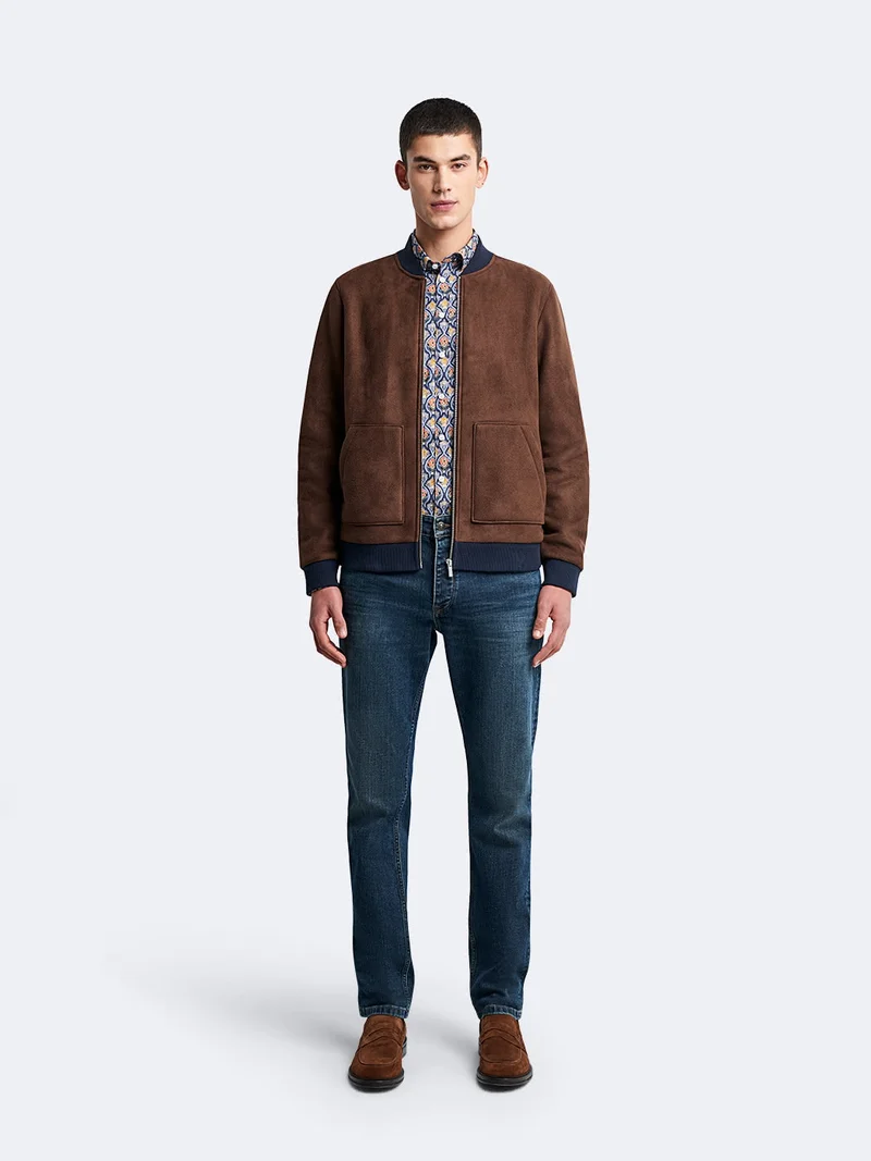 Chemise extra-slim stretch fleurie