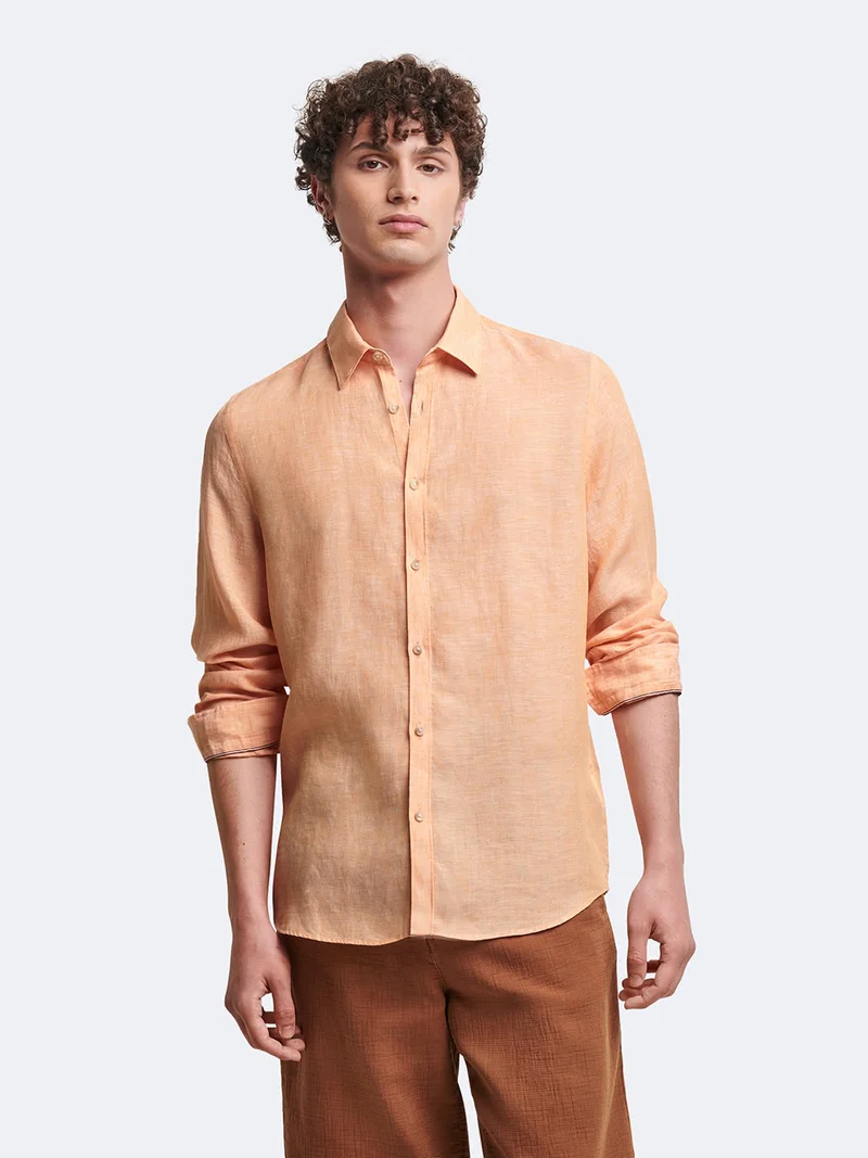 Chemise slim en lin