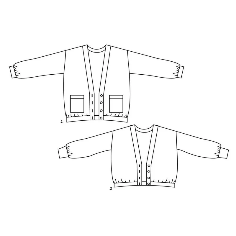 PATRON DE COUTURE PDF | Cardigan Jamie | Ready to Sew | TRILINGUE (EN / FR / ES)