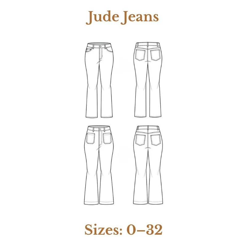 PATRON DE COUTURE PDF | Jeans Jude | Closet Core | Bilingue (FR/EN)