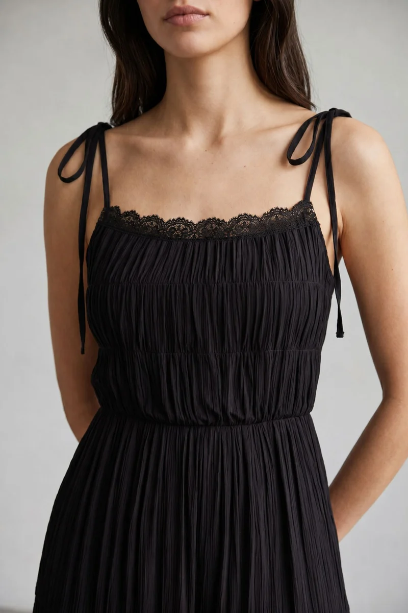 Virelia|100% Viscose Smocked Tiered Maxi Dress