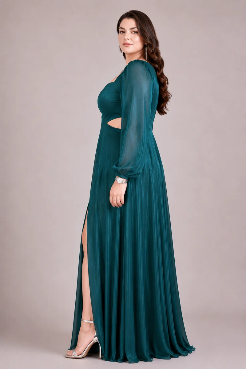 Soniie|100% Viscose Fit And Flare Dress With Cutouts