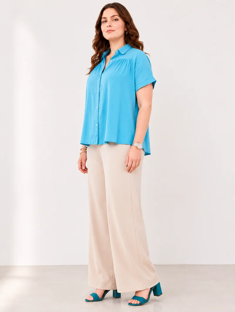 Elowia|100% Viscose Relaxed Fit Shirt