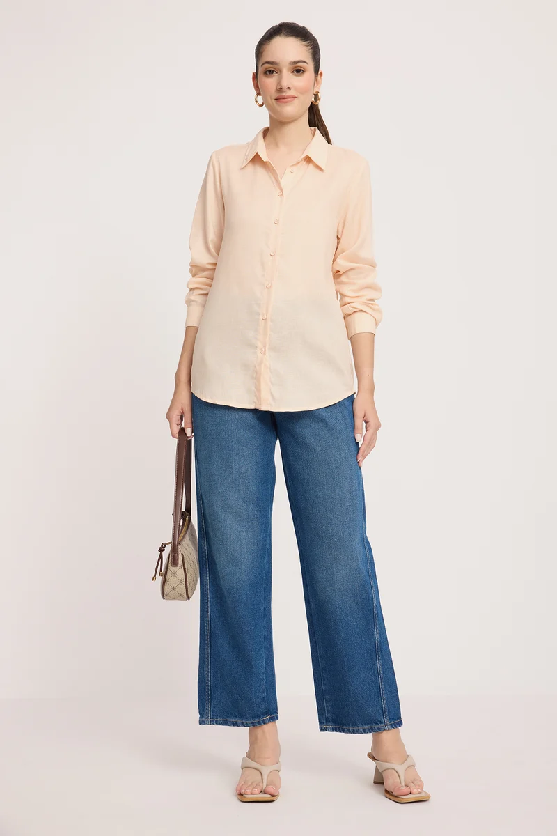 Bunuae|Linen Regular Fit Shirt