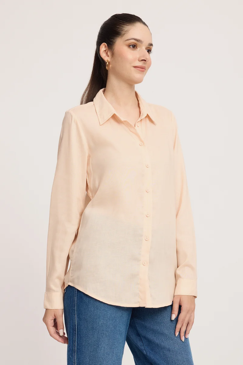 Bunuae|Linen Regular Fit Shirt