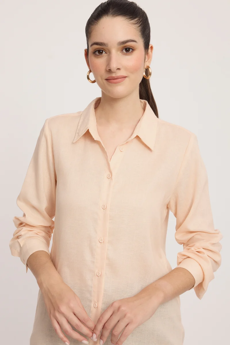Bunuae|Linen Regular Fit Shirt