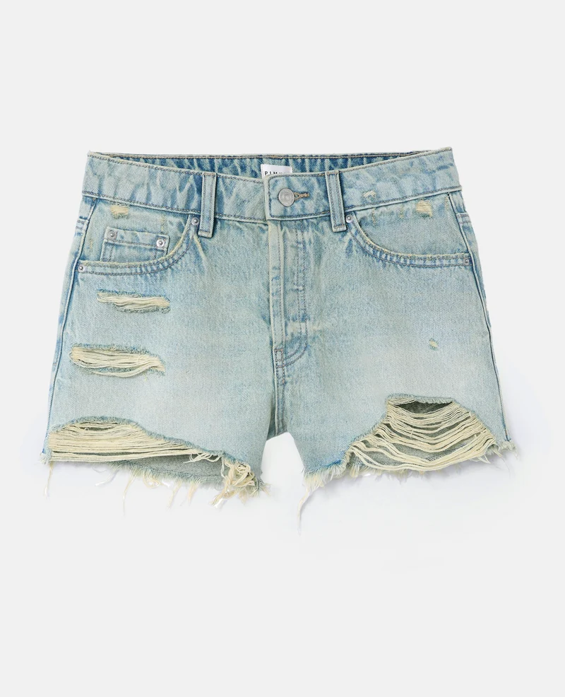 Short en jean destroy