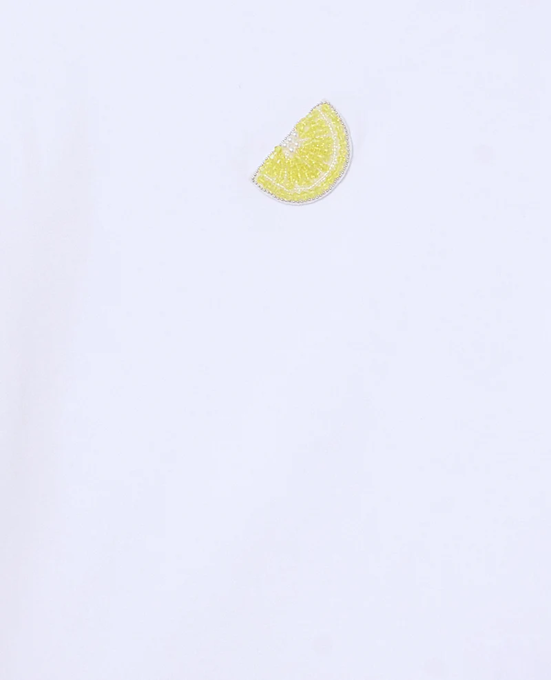 T-shirt ajusté avec patch citron