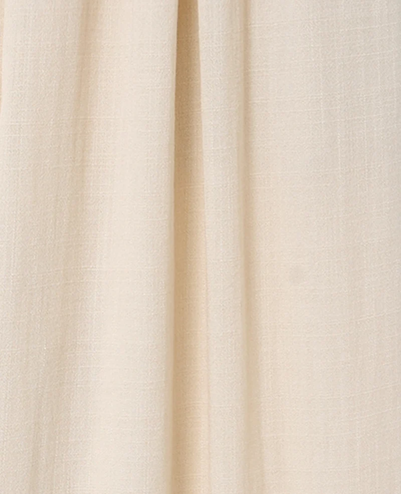 Pantalon barrel en tissu effet lin