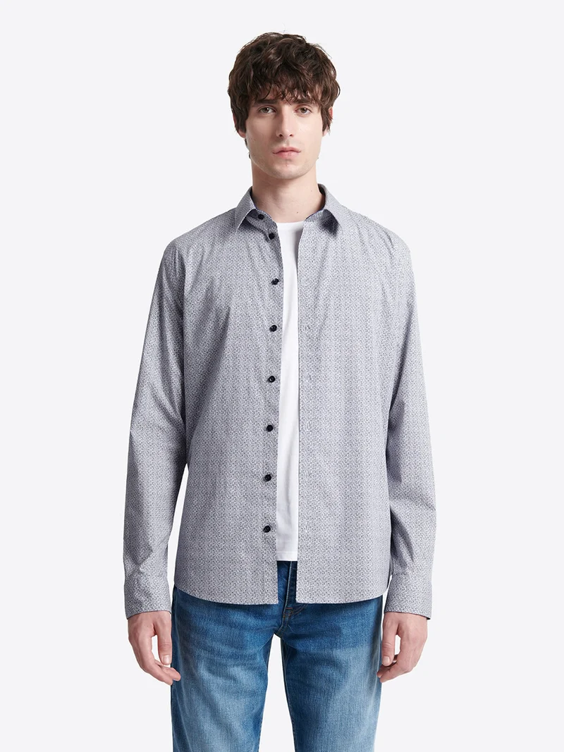Chemise stretch en coton fantaisie
