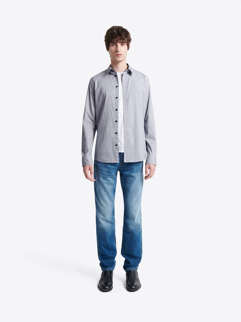 Chemise stretch en coton fantaisie