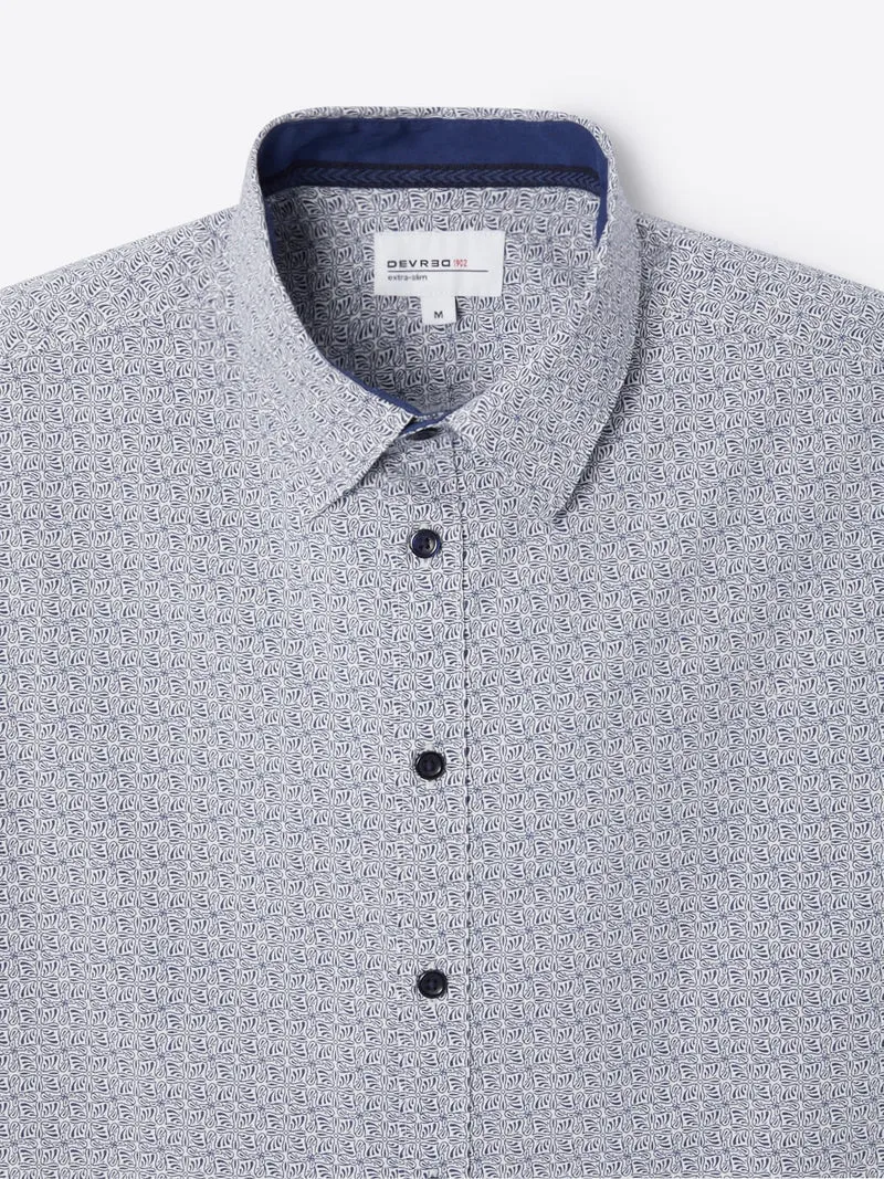 Chemise stretch en coton fantaisie