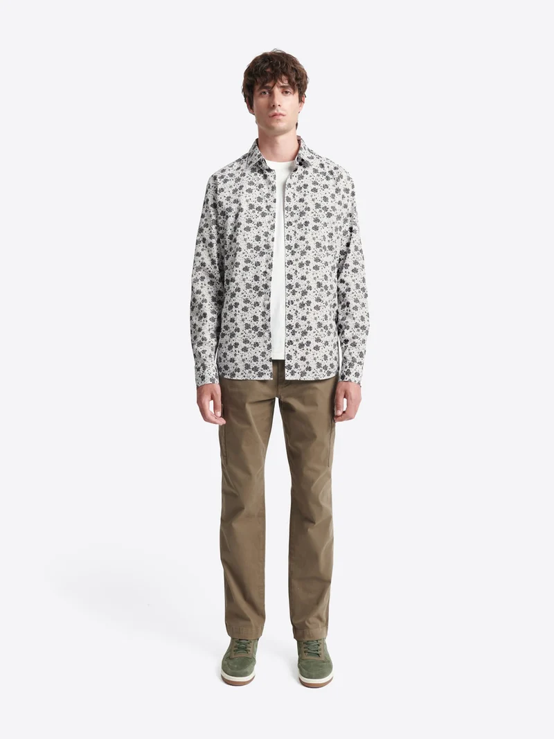 Chemise fleurie en popeline 100% coton