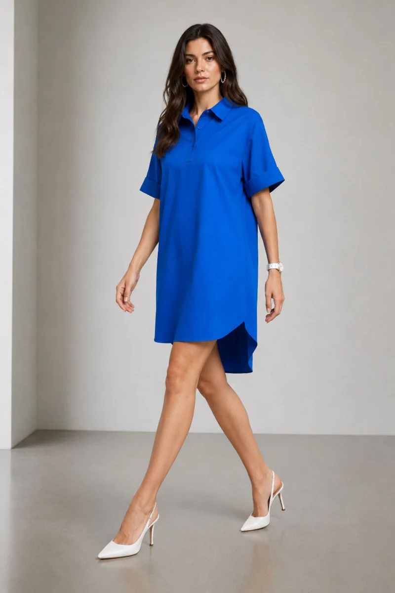 Karuka|100% Cotton Curved Hem Relaxed Fit Dress