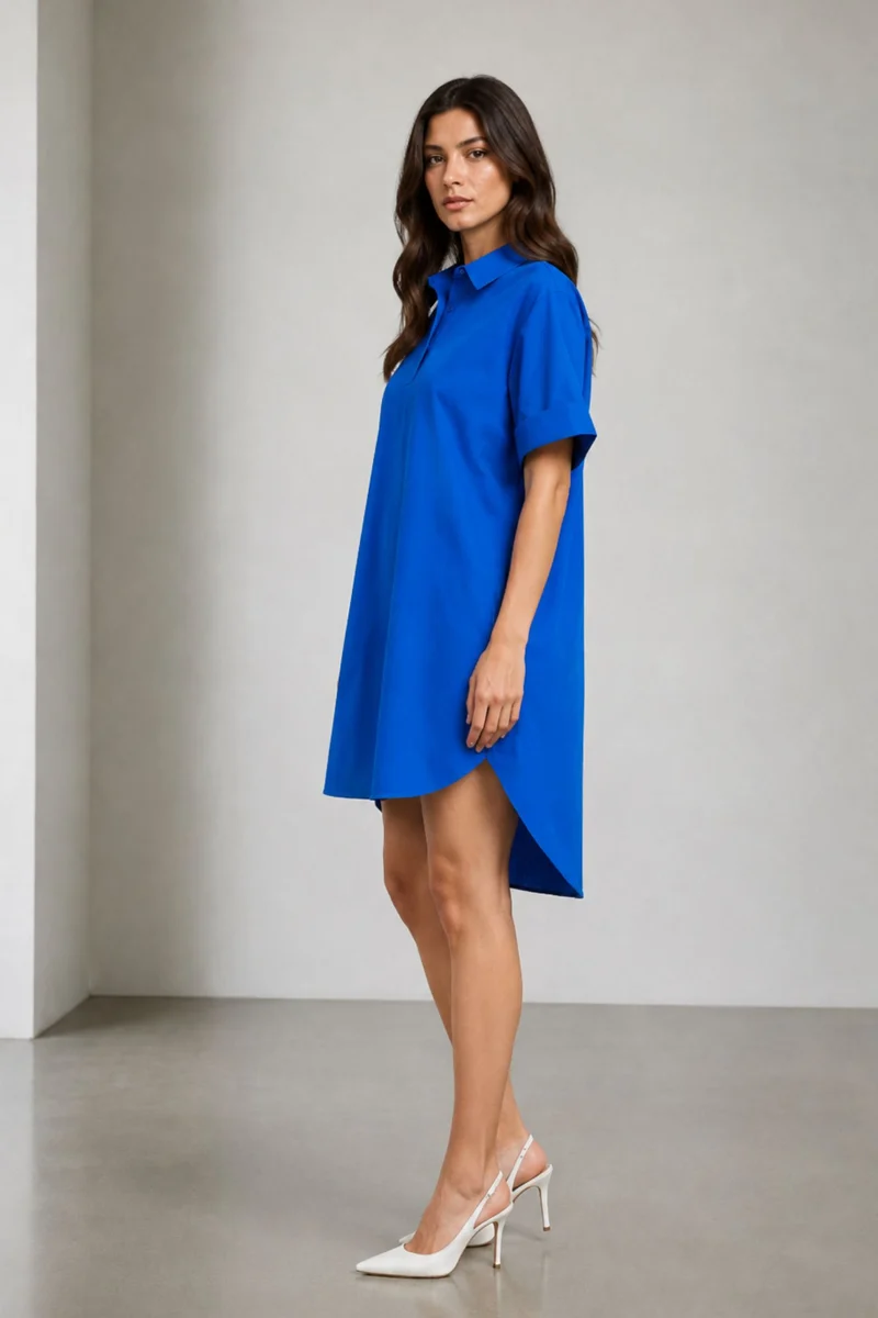 Karuka|100% Cotton Curved Hem Relaxed Fit Dress