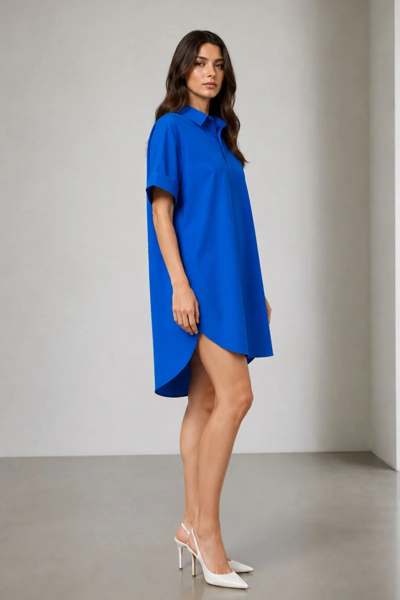 Karuka|100% Cotton Curved Hem Relaxed Fit Dress