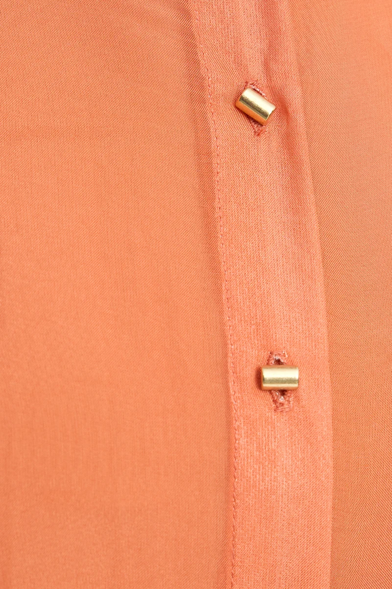 Kisnny|100% Viscose Balloon Sleeve Shirt