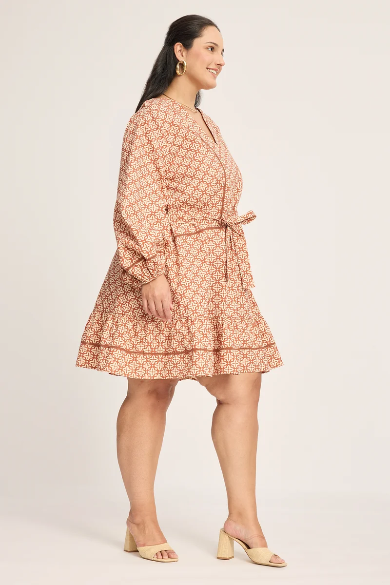 Arlette|100% Cotton Lace Insert Dress