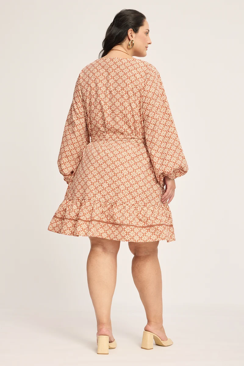 Arlette|100% Cotton Lace Insert Dress