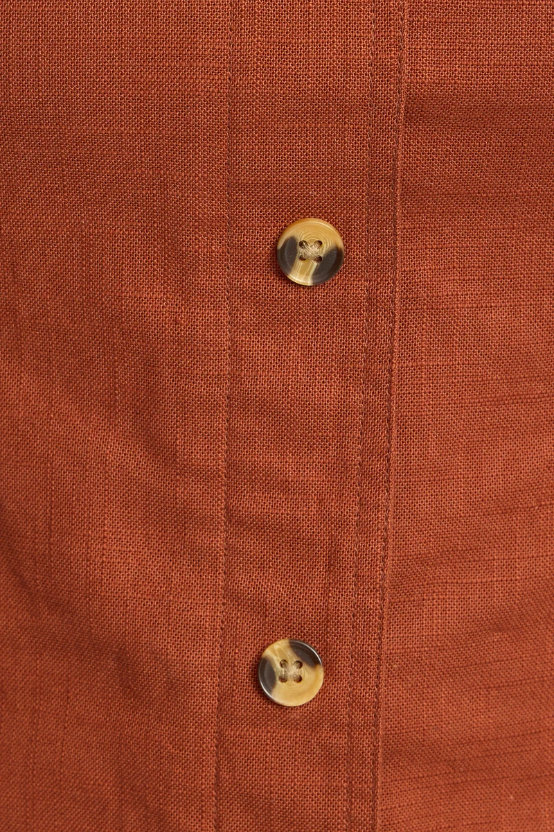 Fabine|100% Cotton Square Neck Top