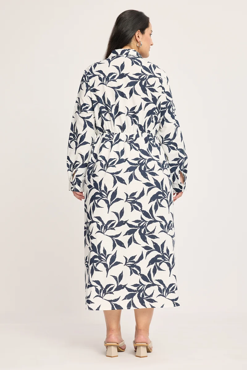 Tatiana|100% Cotton Fit & Flare Shirt Dress