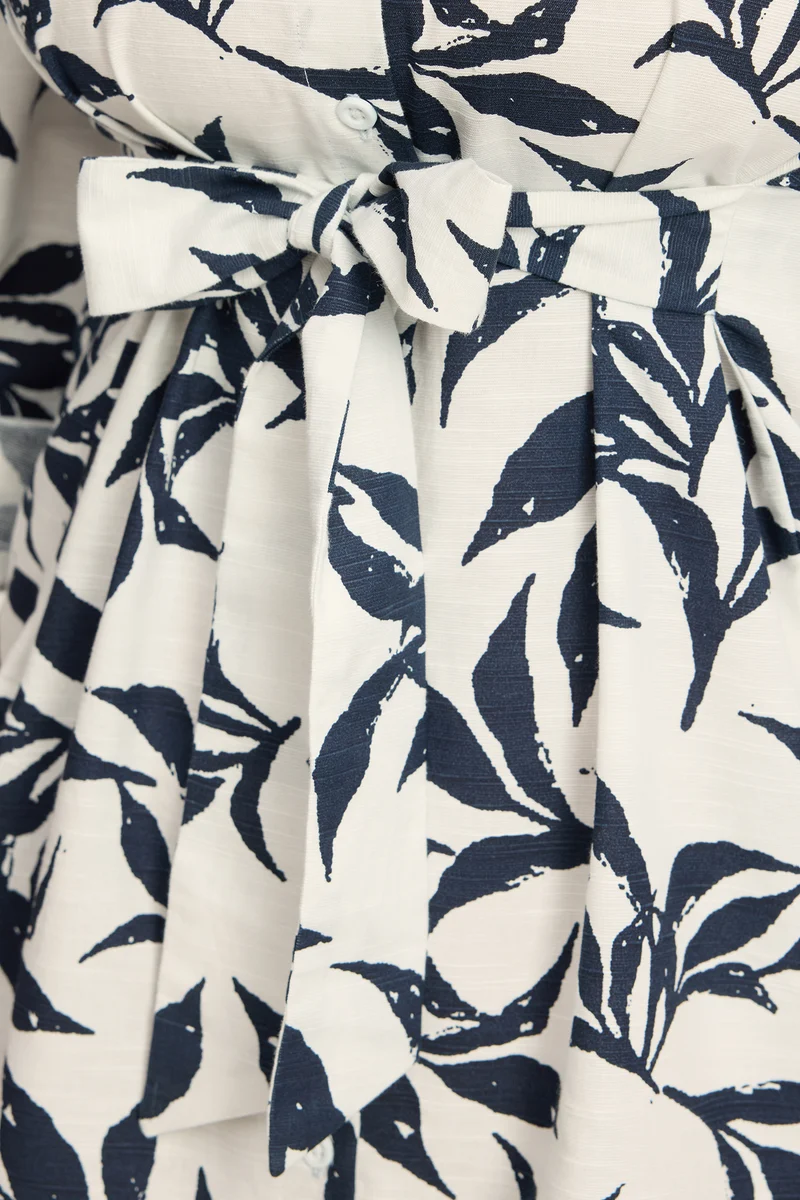 Tatiana|100% Cotton Fit & Flare Shirt Dress