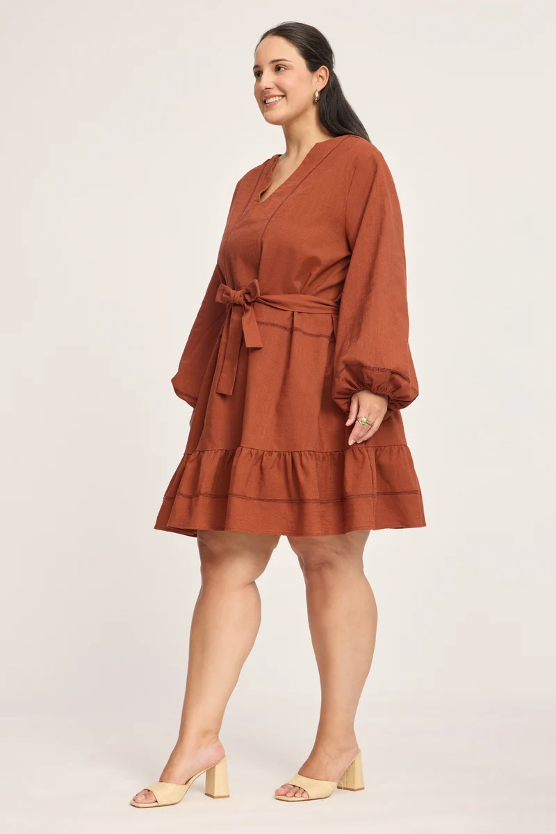 Aneta|100% Cotton Lace Insert Dress