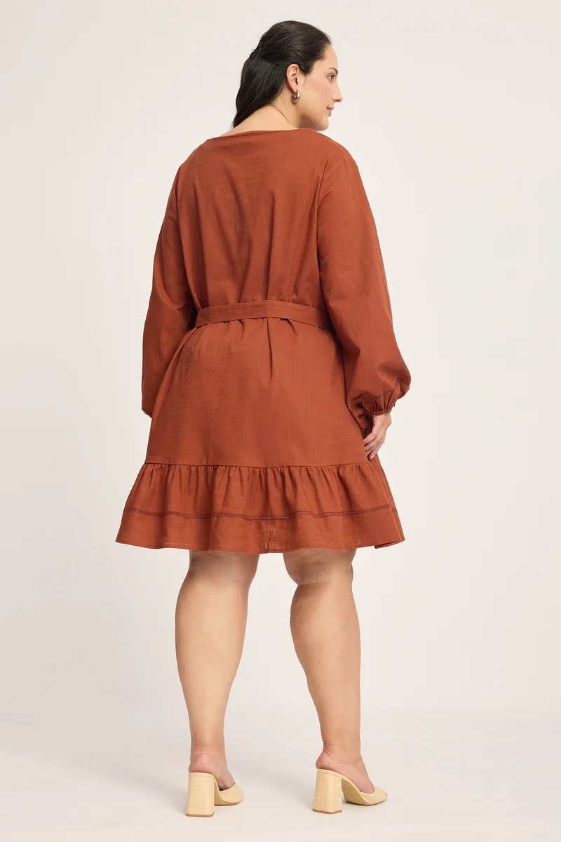 Aneta|100% Cotton Lace Insert Dress