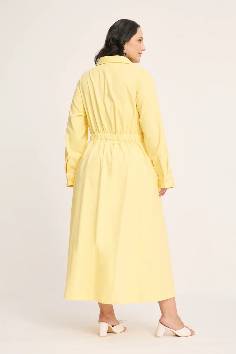 Pauline|100% Cotton Fit & Flare Shirt Dress