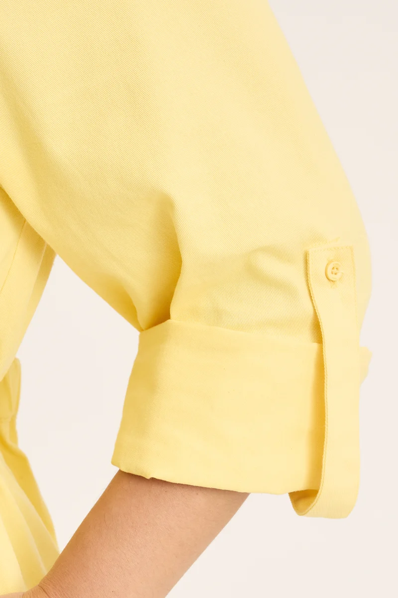 Pauline|100% Cotton Fit & Flare Shirt Dress